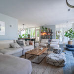 Bungalow jaren 70 interieur zithoek