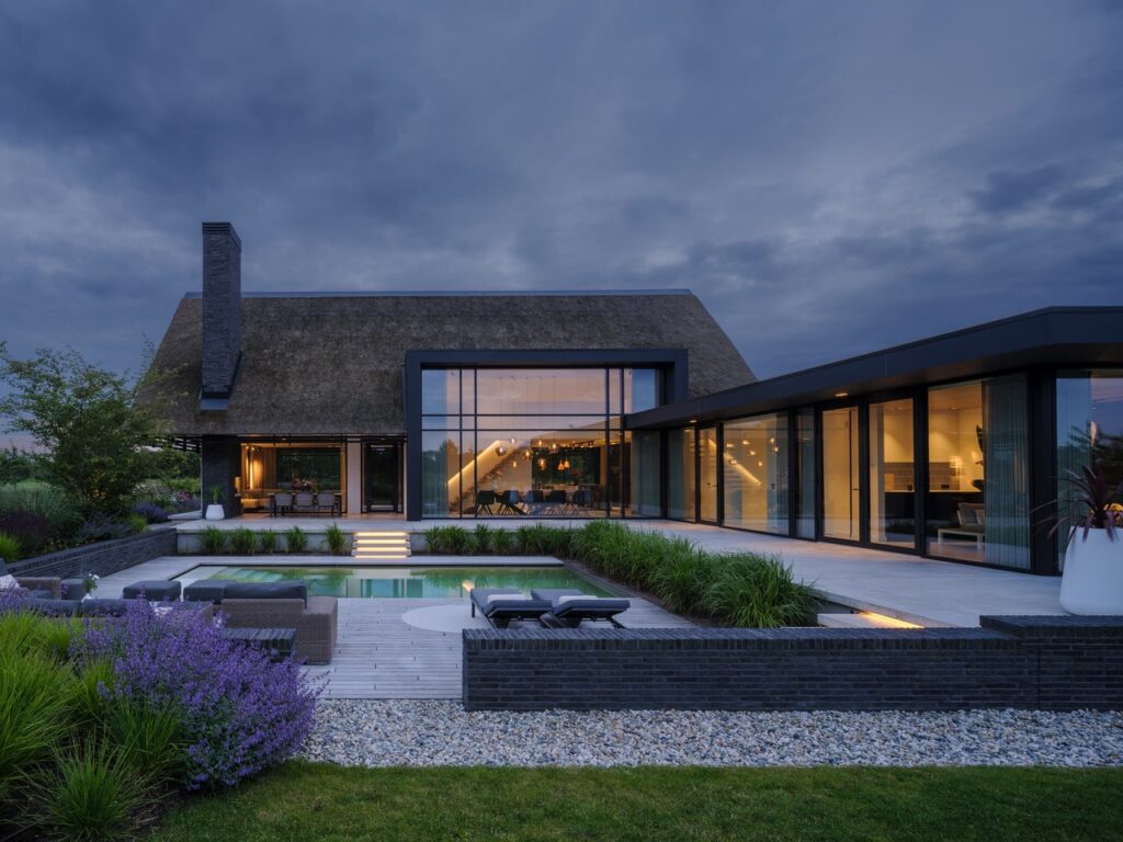 Modern landhuis buitenkant