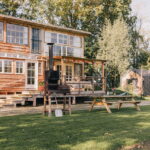 Houten cabin shootlocatie