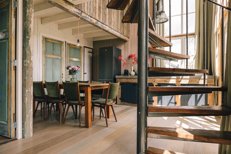 Houten cabin shootlocatie