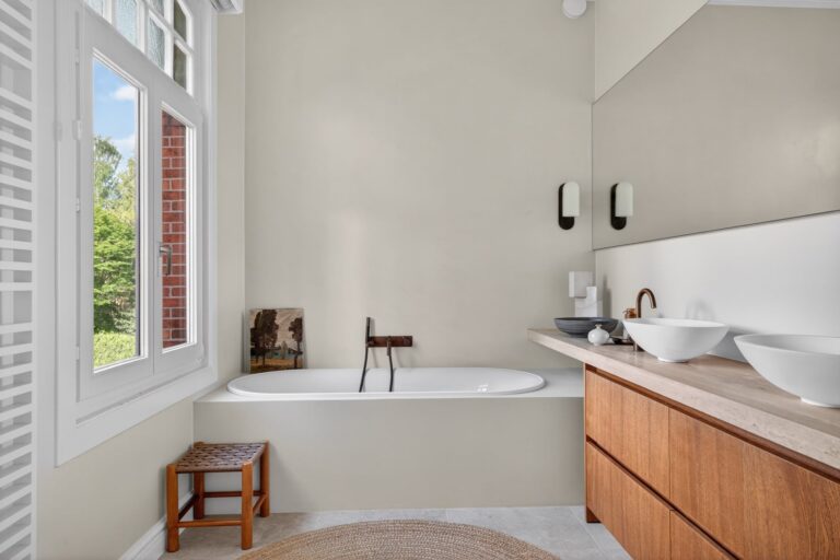 Cottage stijl shootlocatie badkamer