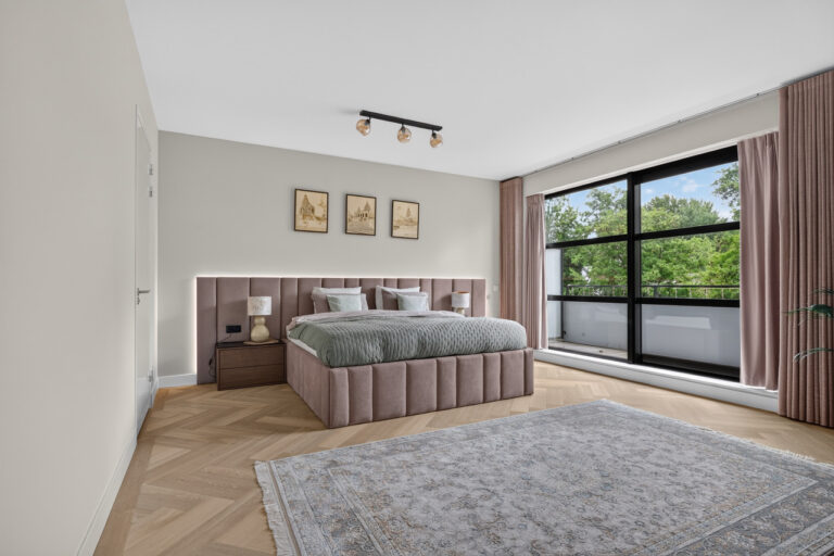 Minimalistisch luxe appartement slaapkamer
