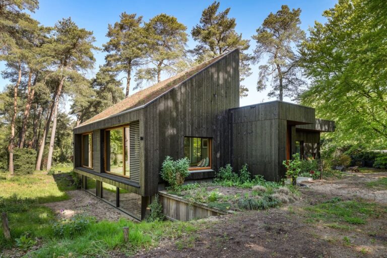 Architectonische bosvilla buiten 5