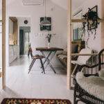 Bohemian tiny house shootlocatie woonkamer