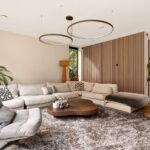 Design villa in het groen zithoek