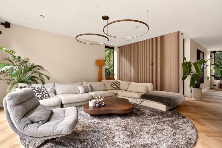Design villa in het groen zithoek